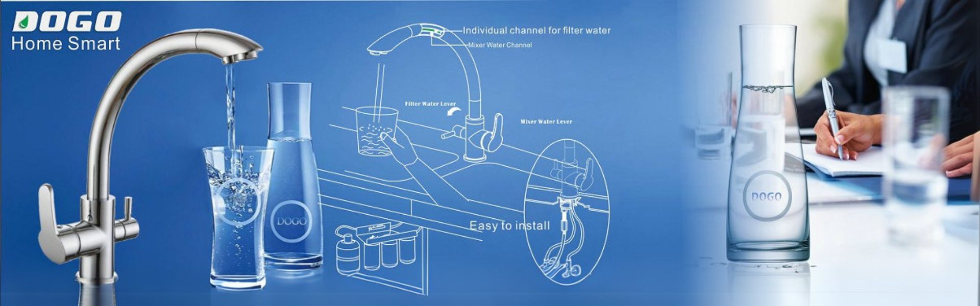 DOGO Sanitary Ware LTD is a leading 3 way mixer tap manufacturer in China over 20 years, we design, manufacturing water treatment kitchen faucet according to customer's request