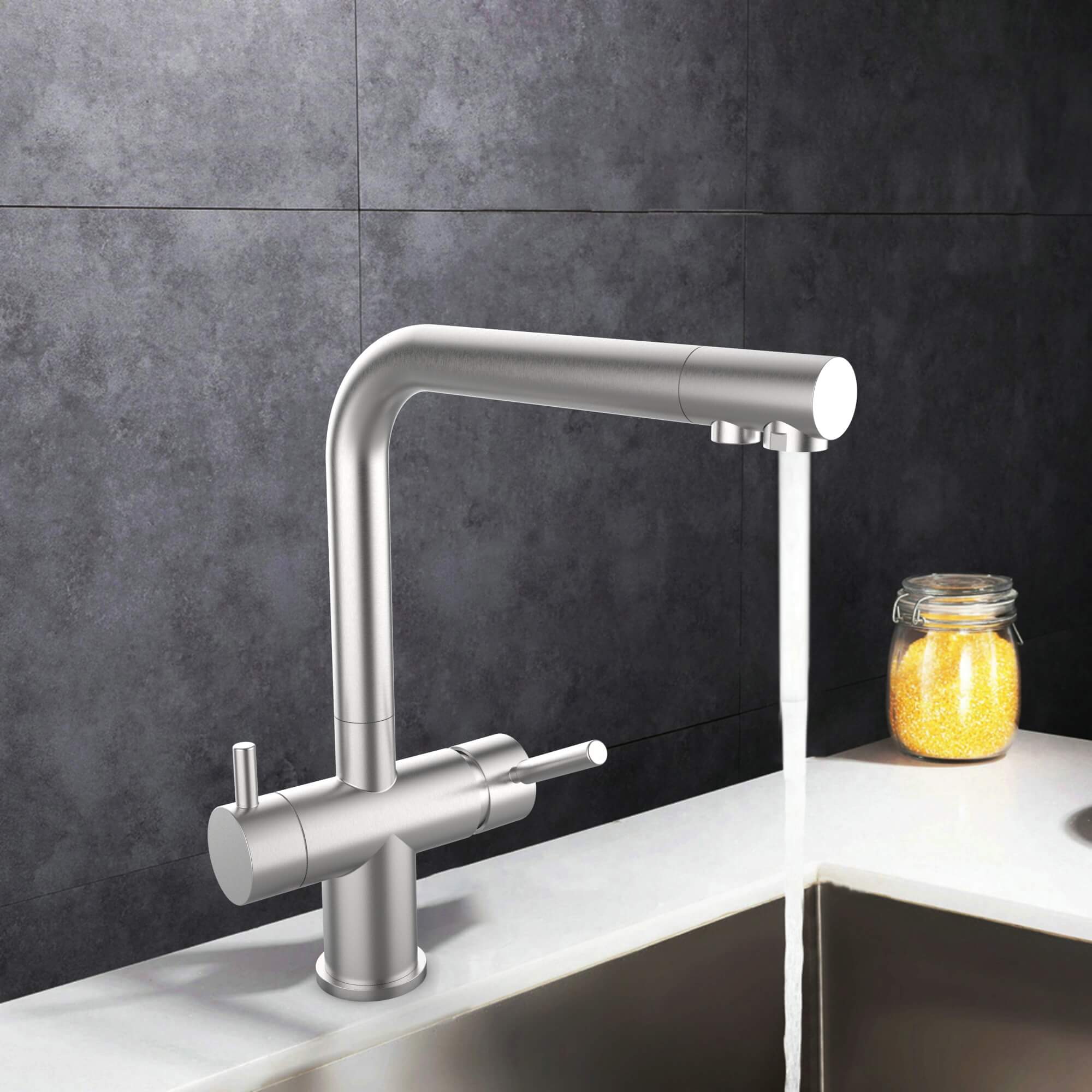 Stainless steel 3 way faucet