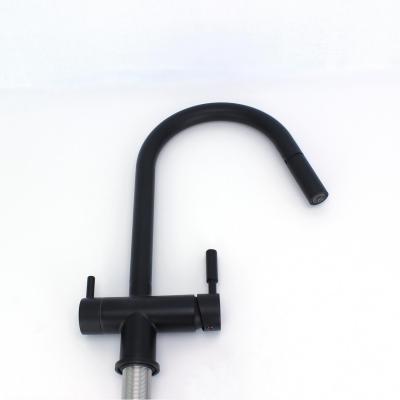 3-Way Pull Out Kitchen Filter Tap Matt Black