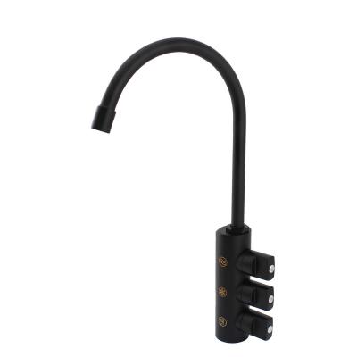 3 Way Sparkling Chiller Water Tap Matt Black