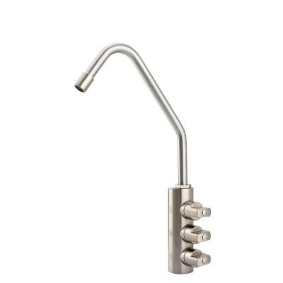 3 Way Sparkling Soda Water Taps Brushed Nickel