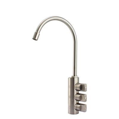 Gooseneck 3 Way Soda Water Tap Brushed