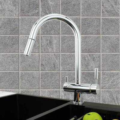 Pull out 3 Way Kitchen Faucet Chrome Finished