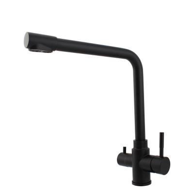 Economic Stainless 3 Way Kitchen Faucet Matt Black