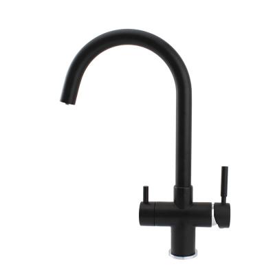 Gooseneck 4 in 1 Kitchen Filter Tap Matt Black