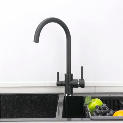 Matt Black 3 Way Mixer Filter Tap