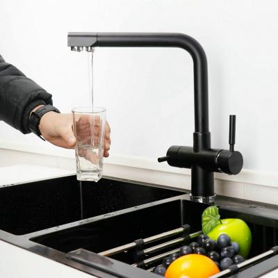 Matt Black 3 Way Kitchen Faucet 