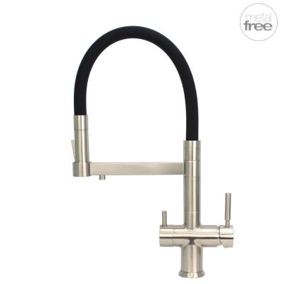 Matt Free Pull Out 3 Way Faucet- Nickel Brushed