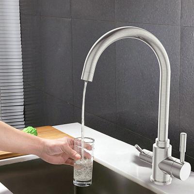 304 Stainless steel 3 way kitchen faucet 
