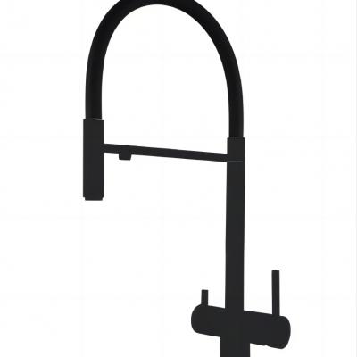 Pull Down Sprayer Tri-Flow Faucet for Kitchen Sink