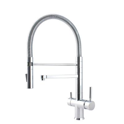 Spring Type Three Way Kitchen Faucet